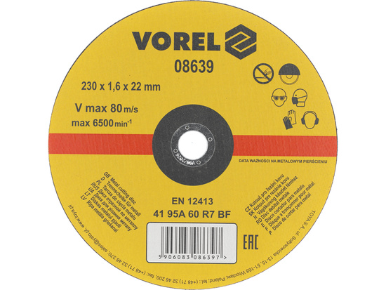 DISC DEBITAT METALE 230X1,6X22MM