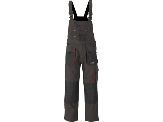 PANTALONI DE LUCRU CU PIEPTAR, BASALT, MĂRIMEA S