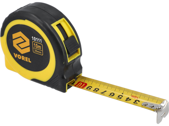 RULETĂ 10MX25MM, GALBEN - NEGRU