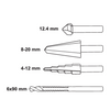 SET BURGHIE PENTRU METAL, 4 PIESE
