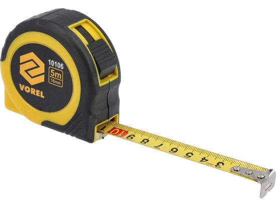 RULETĂ 5MX16MM, GALBEN - NEGRU