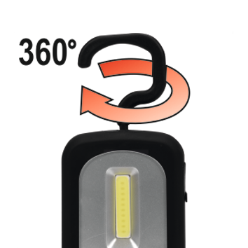 LAMPĂ DE MÂNĂ ROTATIVĂ COB LED 3W.