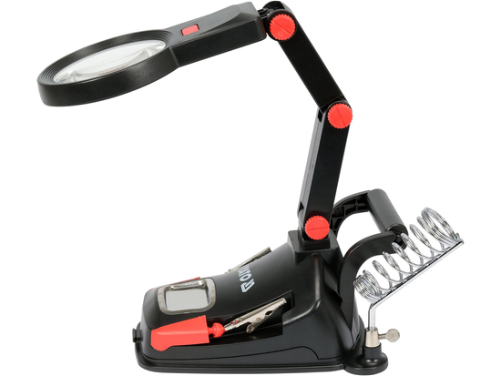 LUPĂ CU SUPORT PENTRU MASĂ 3X/4.5X, CU ILUMINARE LED