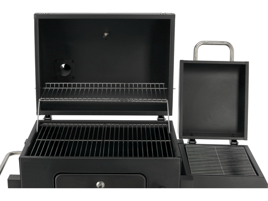 GRĂTAR CU CĂRBUNI, CU AFUMĂTOARE