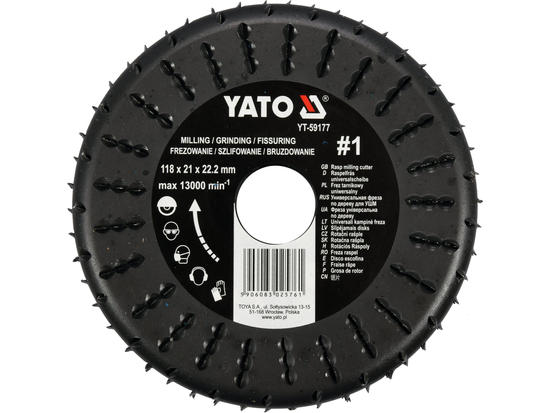 FREZĂ RAȘPEL 118X21X22.2MM, NR.1