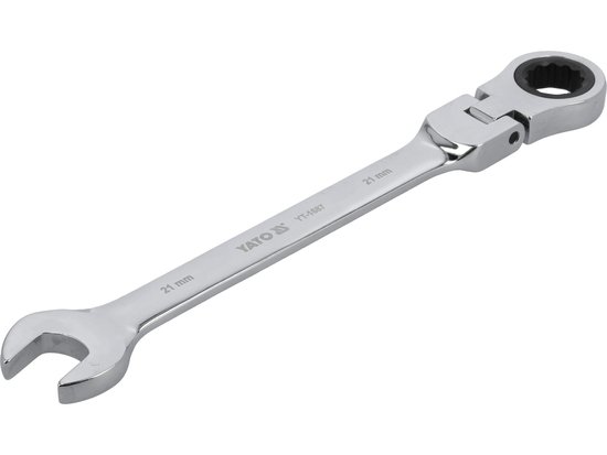 CHEIE COMBINATĂ CU CLICHET ȘI CAP FLEXIBIL 21MM