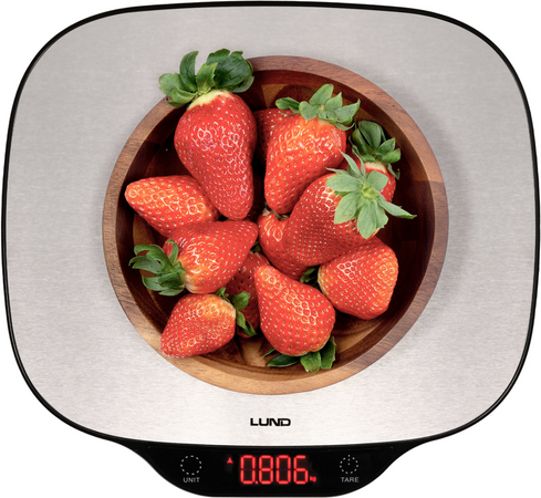 CÂNTAR DE BUCĂTĂRIE, OȚEL INOXIDABIL, 27X25X1.8CM