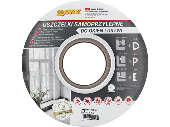 BANDĂ ETANȘARE FERESTRE ȘI UȘI MARON 100M