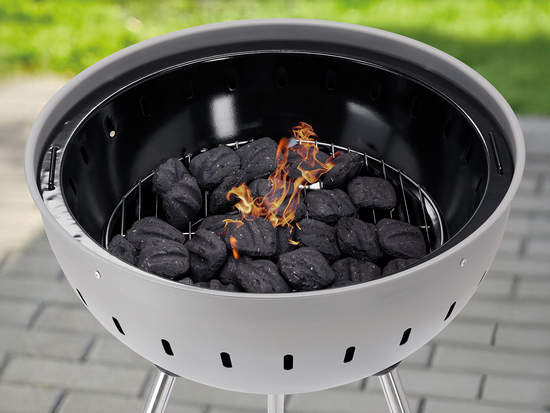 GRĂTAR CU CĂRBUNI ROTUND, 54CM, GRI