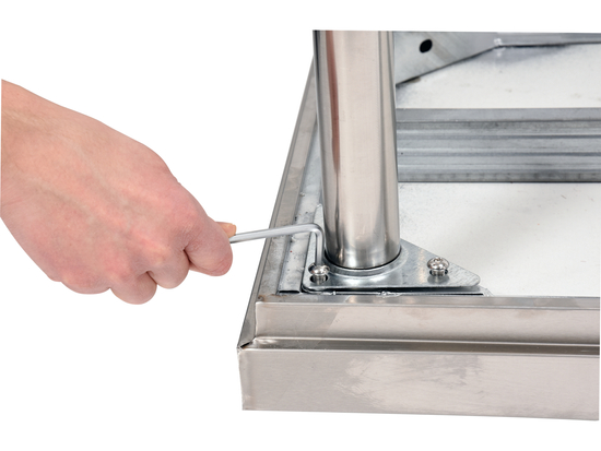 MASĂ DE LUCRU 1200X700XH850+100MM CU SPAȚIU DE DEPOZITARE ȘI TĂBLIE