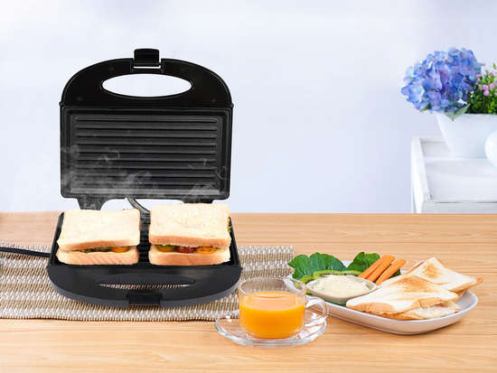 APARAT PT. SANDWICH 750W, GRĂTAR PLAT, NEGRU