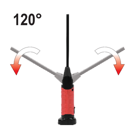 LANTERNĂ CU ACUMULATOR, 5+3W, 600/260LM, USB