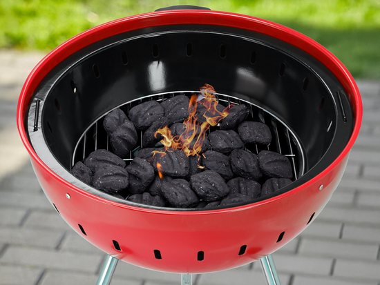 GRĂTAR CU CĂRBUNI ROTUND, 54CM, ROȘU