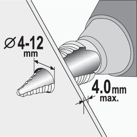 BURGHIU ÎN TREPTE 4-12MM