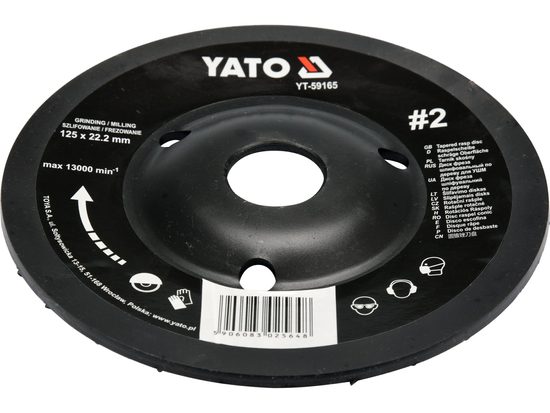 DISC RAȘPEL LEMN, DEPRESAT, 125X22.2MM, NR2