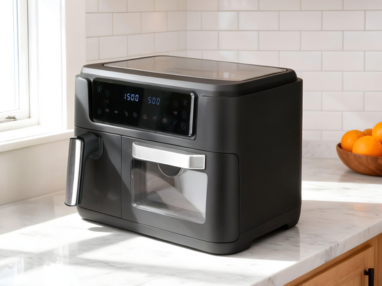 FRITEUZĂ AER CALD 2400W 3.5L+7.5L NEGRU