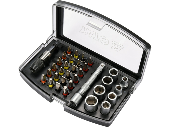 TRUSĂ 34 BIȚI CU ADAPTOR ȘI PRELUNGITOR