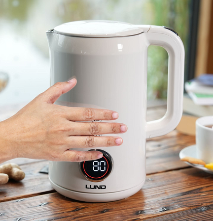 FIERBĂTOR ELECTRIC 1,7L, CONTROLUL TEMPERATURII, ALB