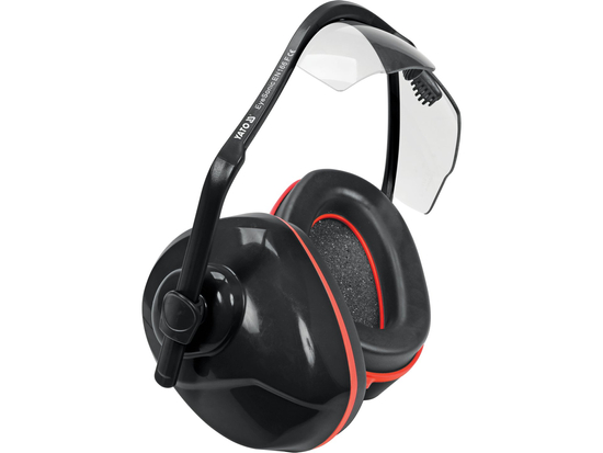 CĂȘTI ANTIFONICE, CU OCHELARI PROTECȚIE INTEGRATI, LENTILĂ TRANSPARENTA