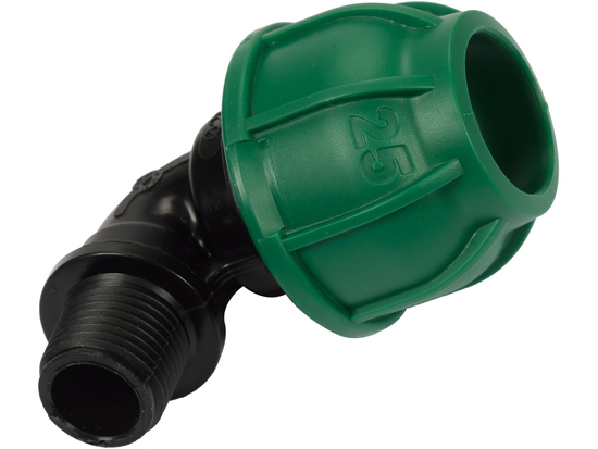 COT COMPRESIUNE 90°, FILET EXTERIOR, 25MM X 1/2''