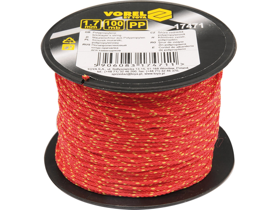 SFOARĂ PENTRU CONSTRUCȚII DIN PP, 1.7MM, 100M