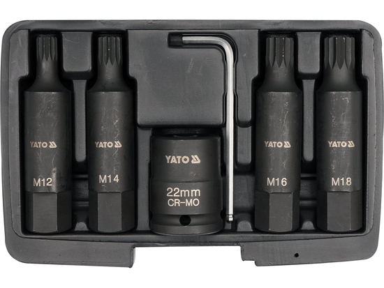 SET CHEI TUBULARE DE IMPACT, 6 BUC, M12-M18, 3/4''