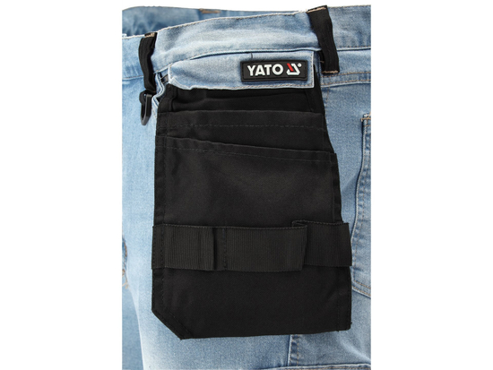 PANTALONI DE LUCRU JEANS ALBASTRU, CU ELASTAN, MĂRIMEA 2XL