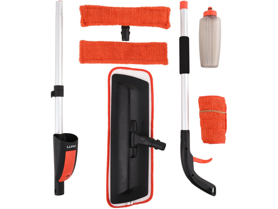 MOP CU PULVERIZATOR CU SĂLĂTOR DE GEAMURI (2 ÎN 1)