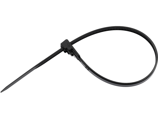 COLIER PLASTIC REUTILIZABIL 4,8X200MM 100 BUC, NEGRU