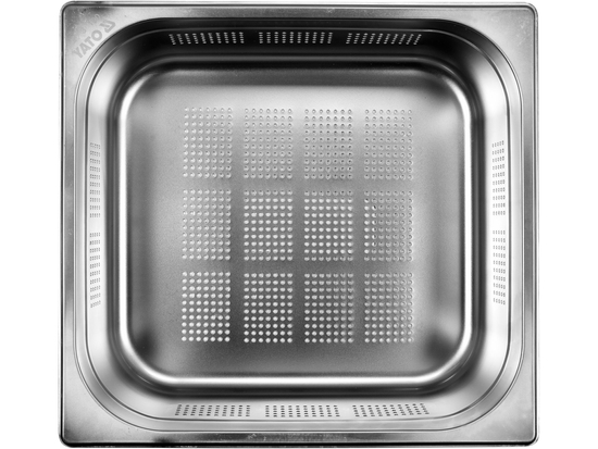 RECIPIENT PERFORAT GN2/3, OȚEL INOXIDABIL, 100MM, 8L