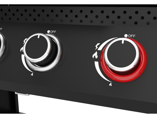 GRĂTAR PE GAZ YAO 5+1, 19KW, NEGRU