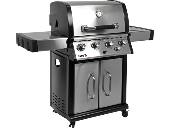 GRĂTAR PE GAZ YOKATE 4+1, OȚEL INOXIDABIL, 17,5KW