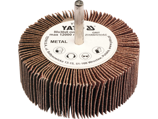 PERIE ABRAZIVĂ CIRCULARĂ CU TIJĂ 80X30X6MM, P40