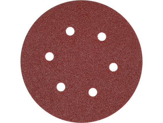 SET 50 DISCURI ABRAZIVE VELCRO, 150MM, 6 GĂURI, P60