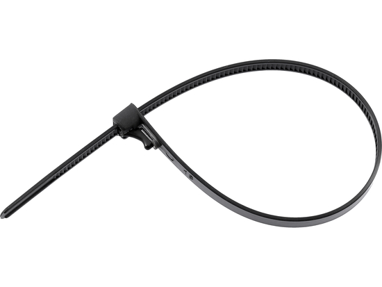 COLIER PLASTIC REUTILIZABIL 7,6X250MM 50 BUC, NEGRU