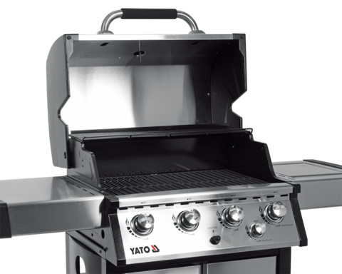 GRĂTAR PE GAZ YOKATE 4+1, OȚEL INOXIDABIL, 17,5KW