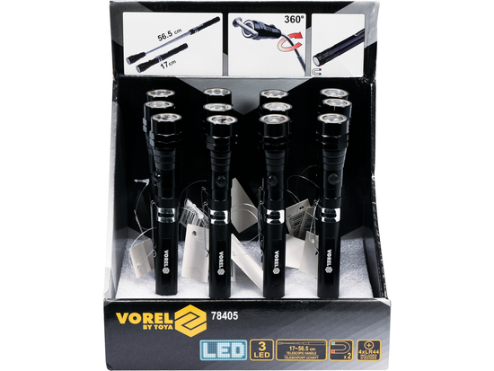 TELESCOP MAGNETIC CU LED, 17-56,5CM