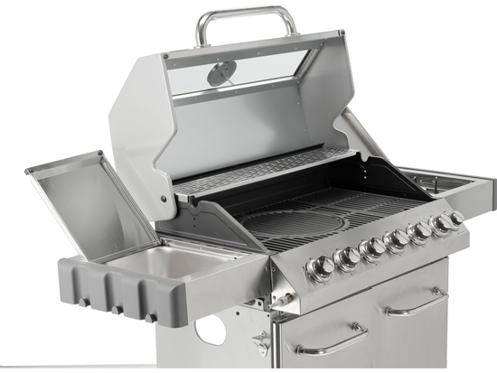 GRĂTAR PE GAZ ITAMI 6+1 ARZĂTOARE, 20.5KW, CAPAC CU GEAM