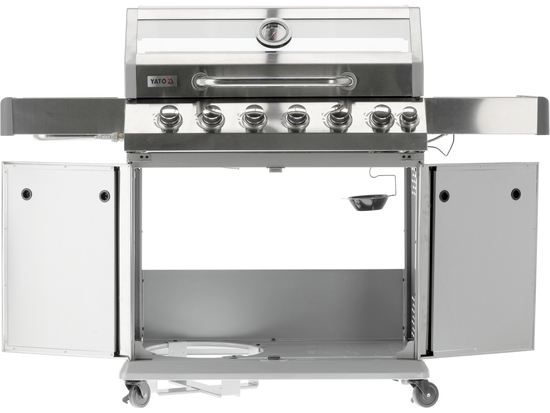 GRĂTAR PE GAZ ITAMI 6+1 ARZĂTOARE, 20.5KW, CAPAC CU GEAM