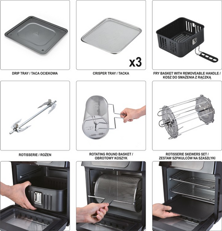 FRITEUZĂ CU AER CALD, 12L, 1800W