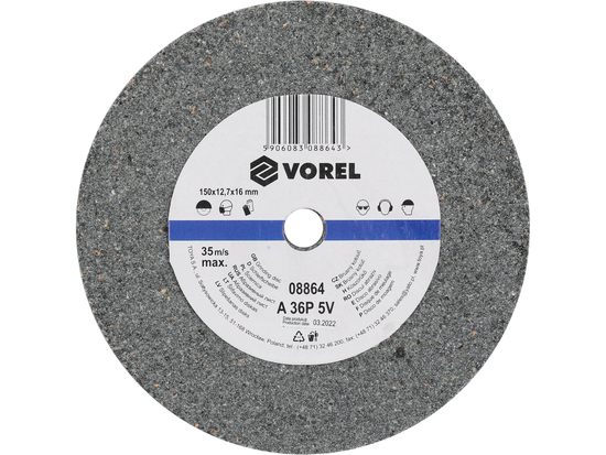 DISC ABRAZIV PENTRU POLIZOR DE BANC 150X12.7X17MM