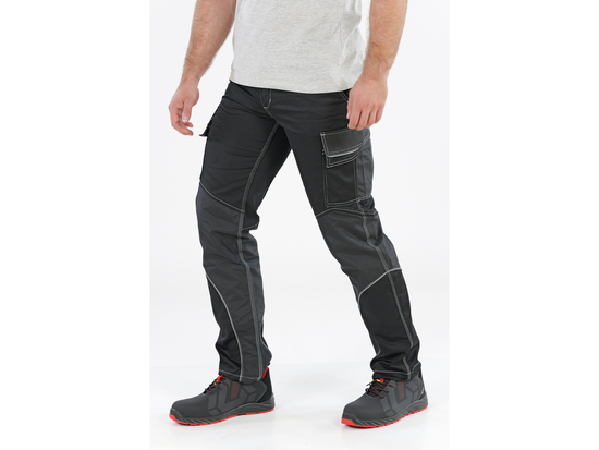 PANTALONI DE LUCRU CU ELASTAN, BENZI REFLECTORIZANTE, 3XL