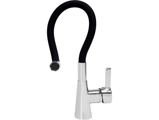 BATERIE DE BUCĂTĂRIE CU FURTUN FLEXIBIL, NEGRU