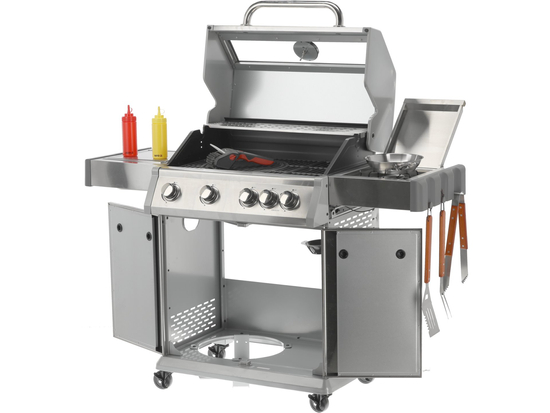 GRĂTAR GAZ ITAMI 4+1, 14.2KW, CAPAC CU GEAM