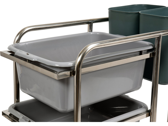 CĂRUCIOR DEBARASARE, 3 RAFTURI, 5 CONTAINERE