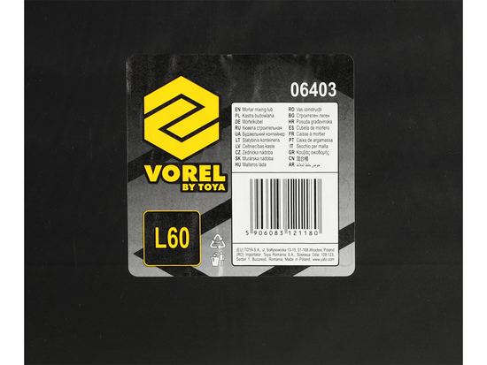 VAS DE CONSTRUCȚII DREPTUNGHIULAR, 60L