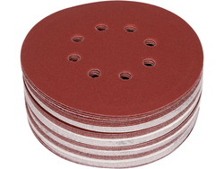 SET 50 DISCURI ABRAZIVE VELCRO, 150MM, 8 GĂURI, P180