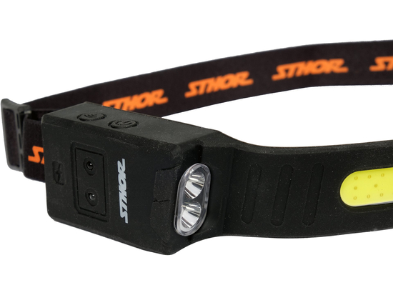 LANTERNĂ FRONTALĂ 430LM, SENZOR DE MIȘCARE, PO-LI 1200MAH, IP44