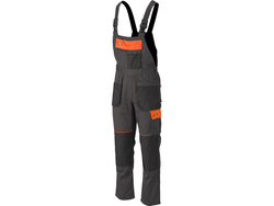 PANTALONI DE LUCRU CU PIEPTAR, ANDESITE, MĂRIMEA 2XL