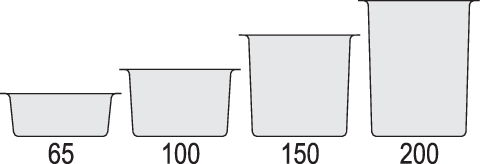 RECIPIENT DIN POLICARBONAT, GN1/3, 65MM